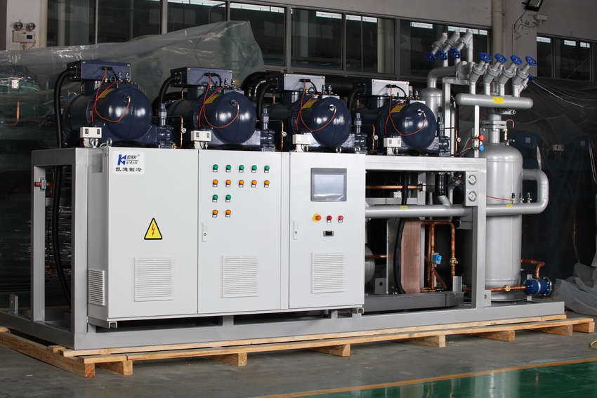 30-100 Horsepower Semi Enclosed Screw Compression Condensing Unit with 1 Year Warranty for Cold Room and Refrigeration Applications