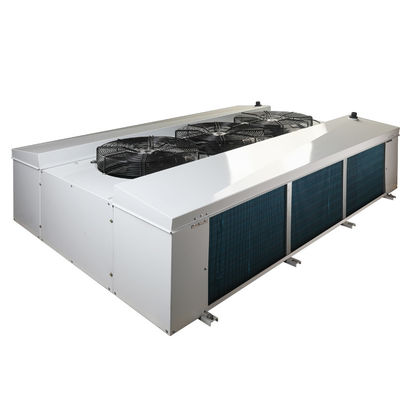 Industriële luchtkoeler. Dubbele luchtstroomventilatiesysteem voor werkplaats en koelruimte.
